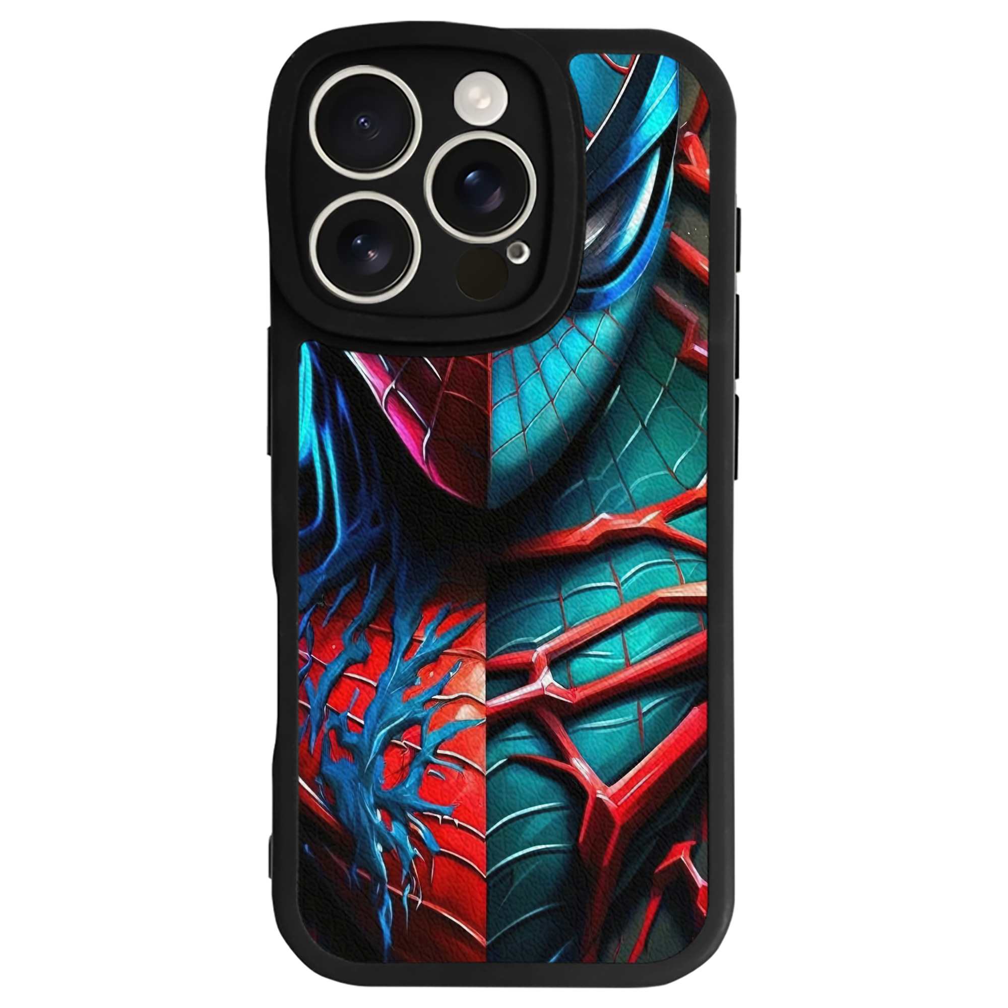 （画像用） Spider Man スパイダーマン 【iPhone 16シリーズ対応】シリコンスマホケース（レザー調） 材質：シリコン